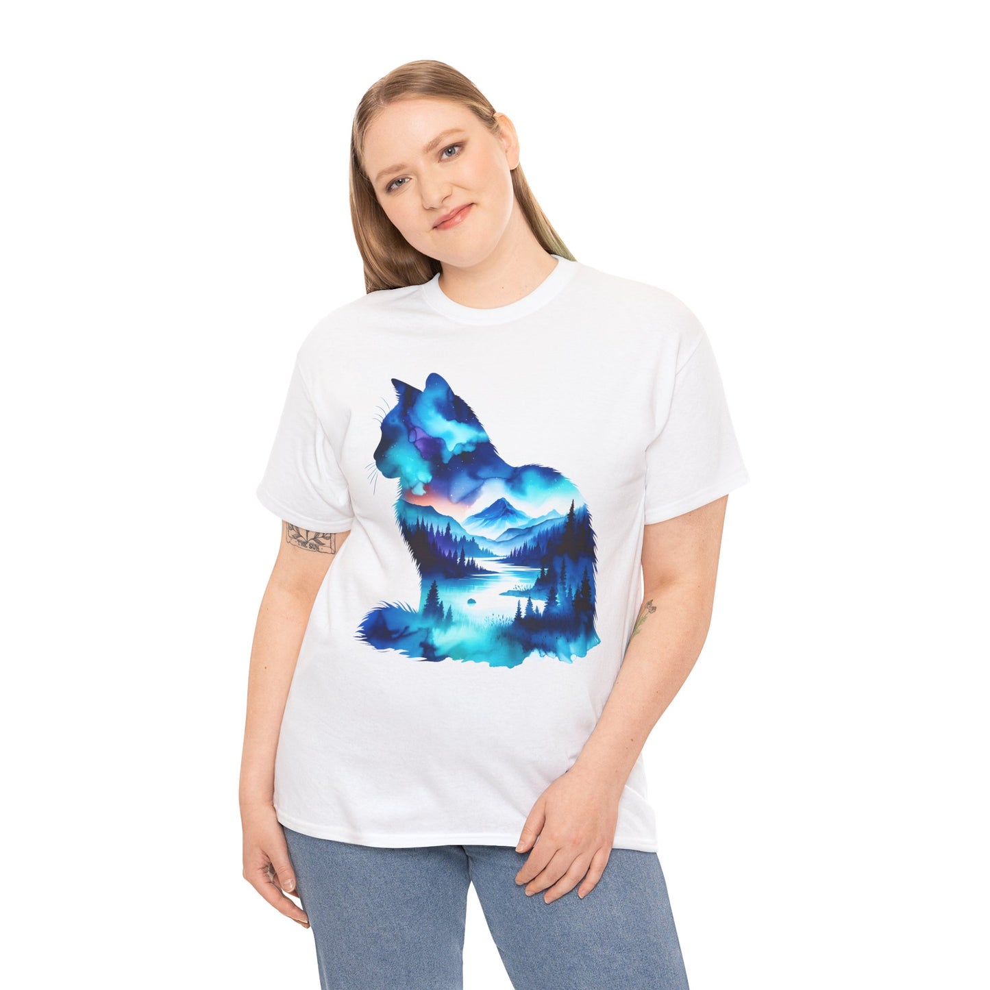 Blue Cat Cotton Tee