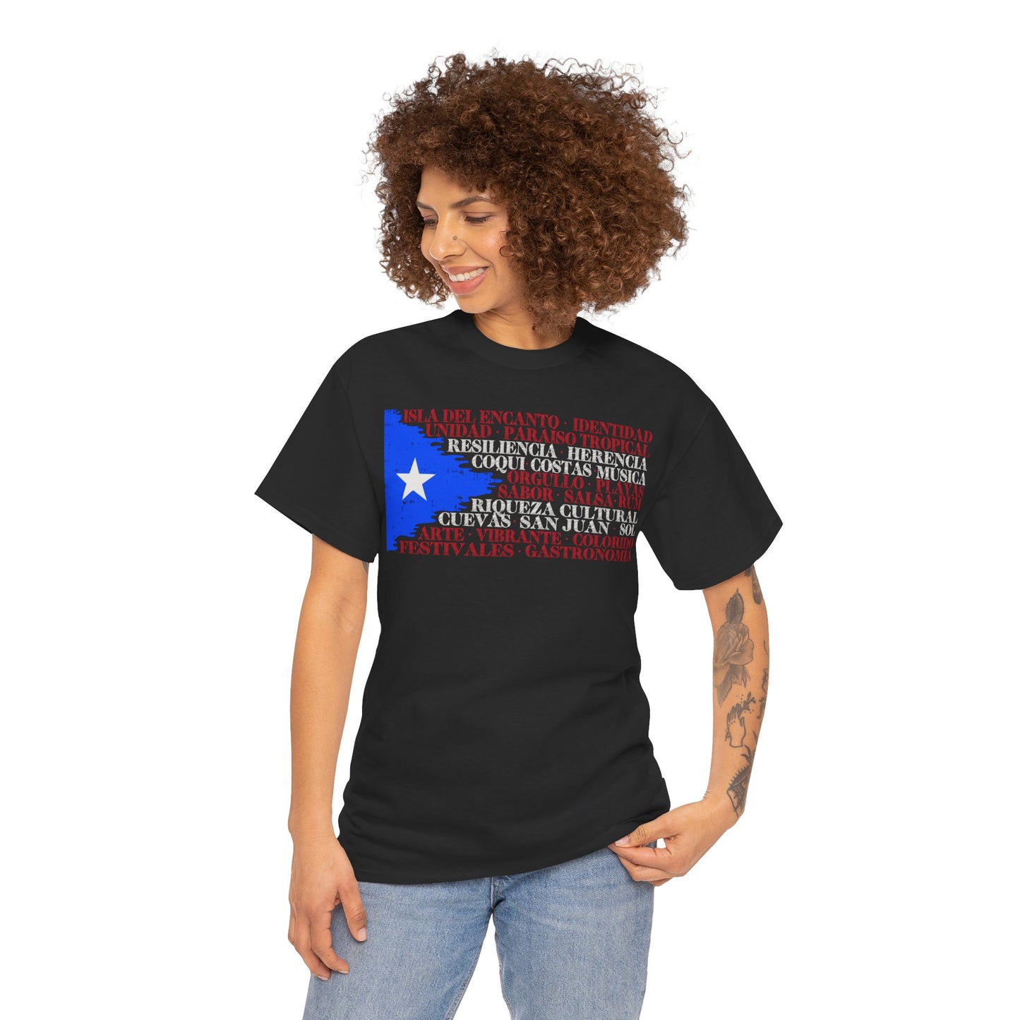 Flag Puerto Rico Cotton Tee